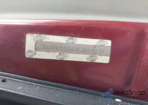 2004 Nissan Sentra 1.8S z USA, uszkodzony, nr VIN 3N1CB51D24L479328